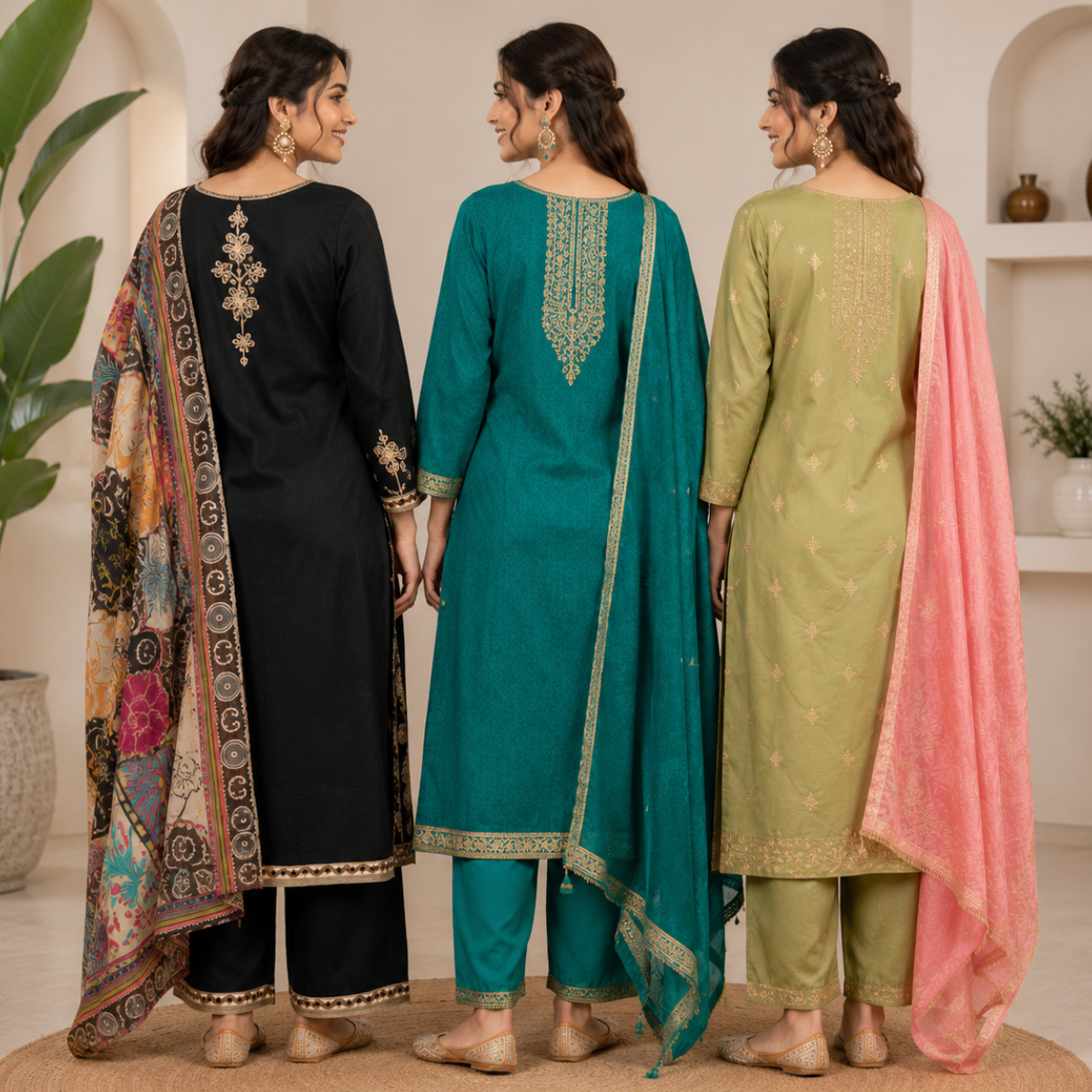 Women's 3 Kurti With Dupatta | Ethnic Wear (K-7)