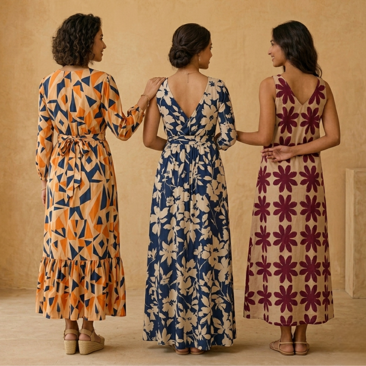 3 Printed Maxi Dress – Style Meets Comfort | MD-07