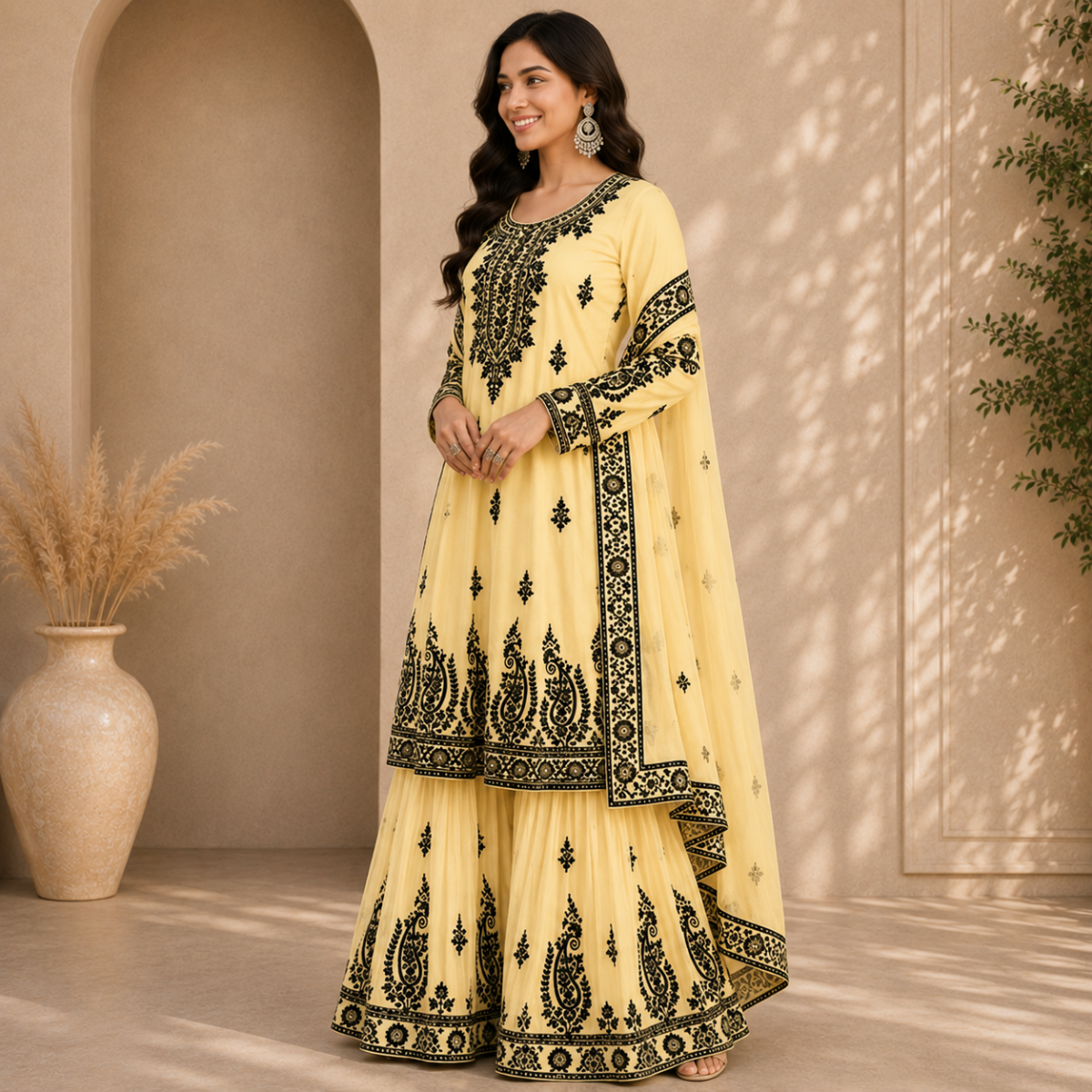 2 Combo Women’s Printed Kurta Sharara Sets | KS-1