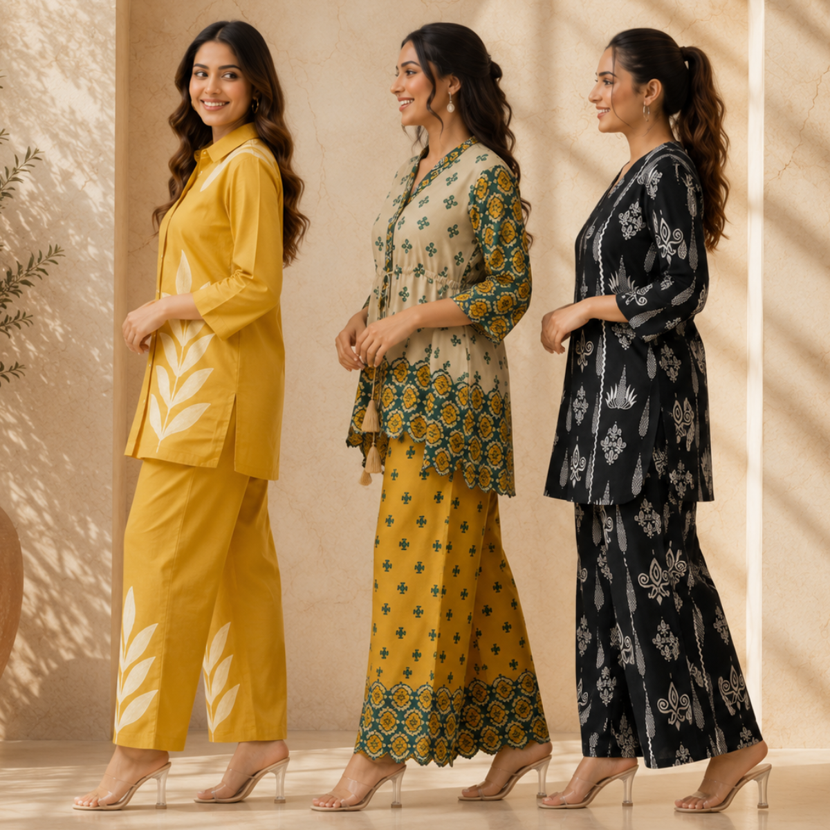 3 Women's Daily Wear Co-Ord Set ( D8 )