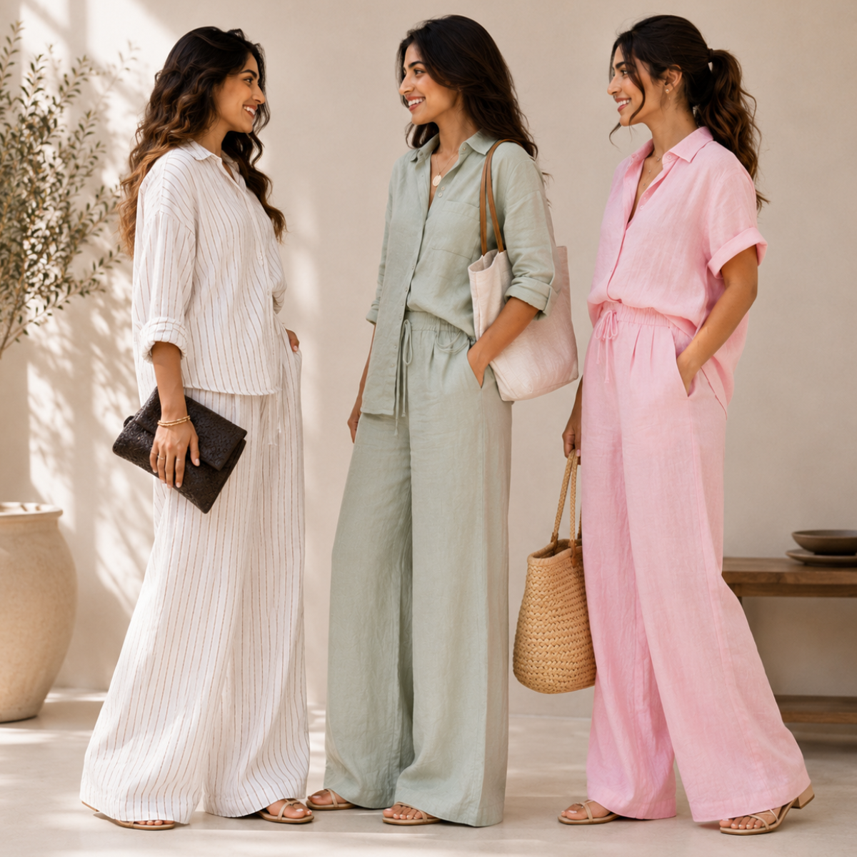 3 Linen Top with Bottom ( L8 )