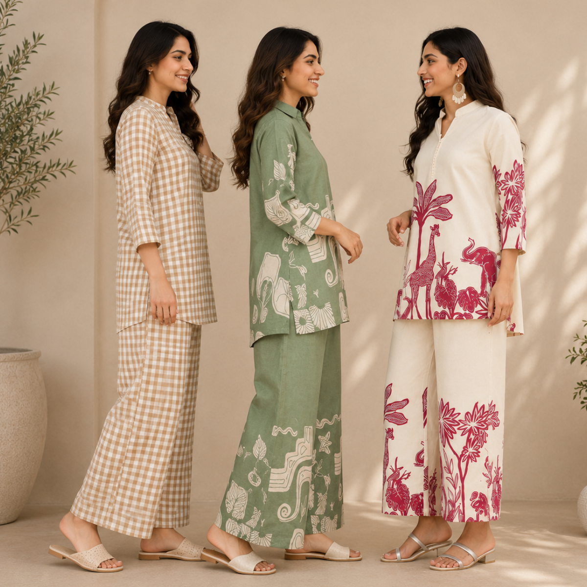 3 Women's Printed Co-Ord Set Collection ( P8 )