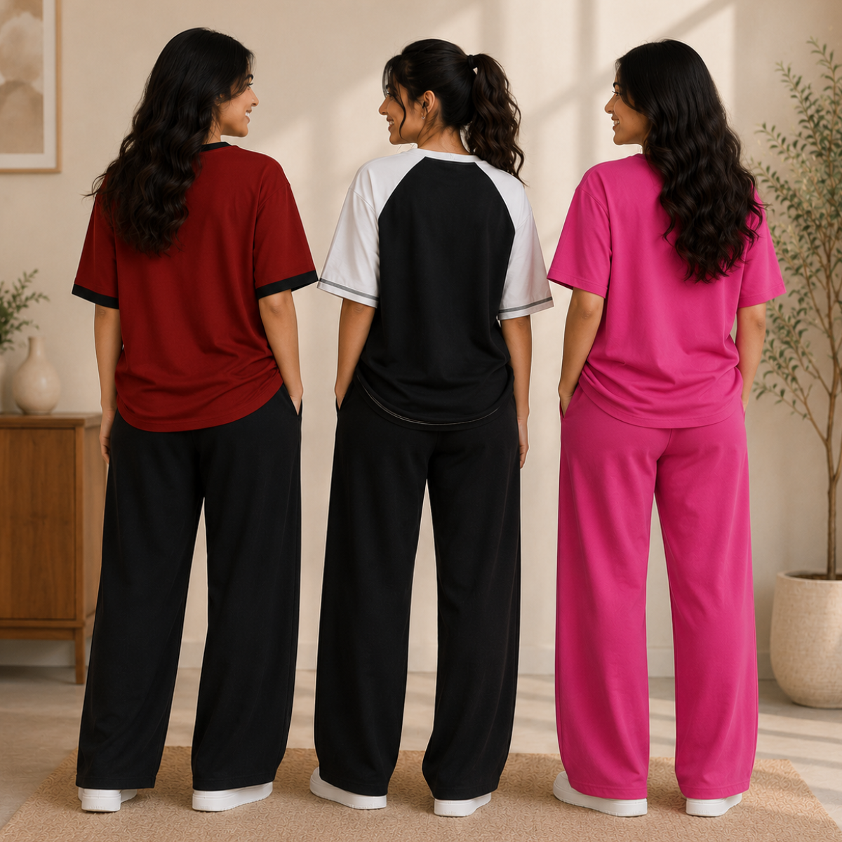3 Women's T-Shirt with Trouser | Casual Wear ( T8 )