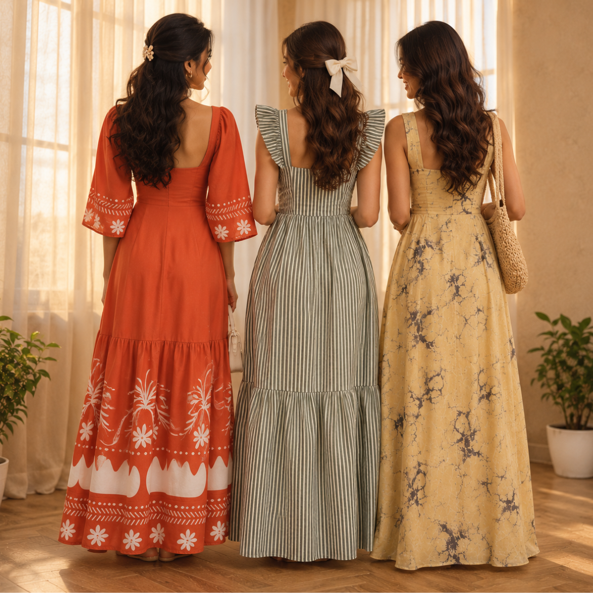 3 Women’s Printed Maxi Dress Collection ( P8 )