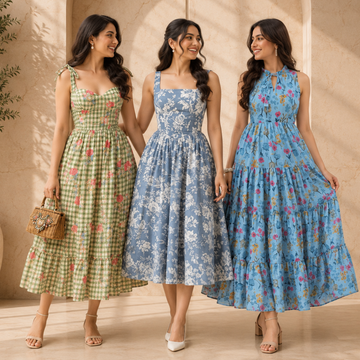 3 Women's Maxi Dress Collection | Everyday Style ( M9 )
