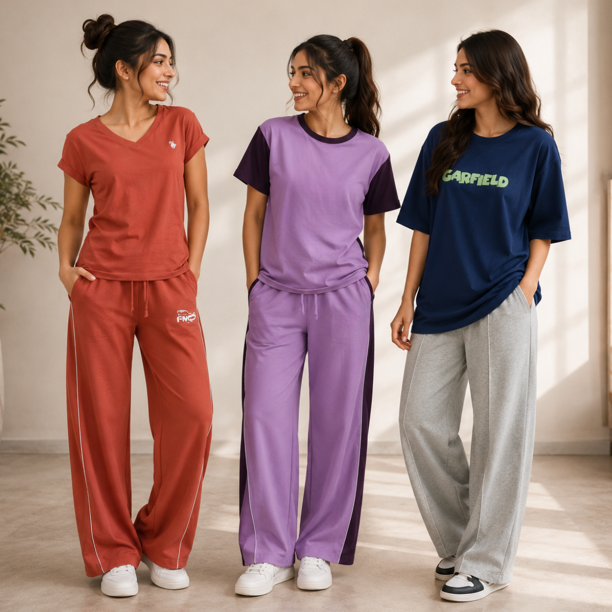 3 Women's T-Shirt with Trouser | Casual Wear ( T9 )