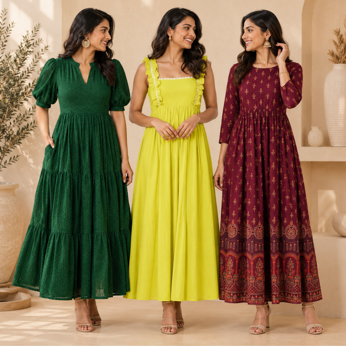 3 Women's Maxi Dress Collection ( D9 )