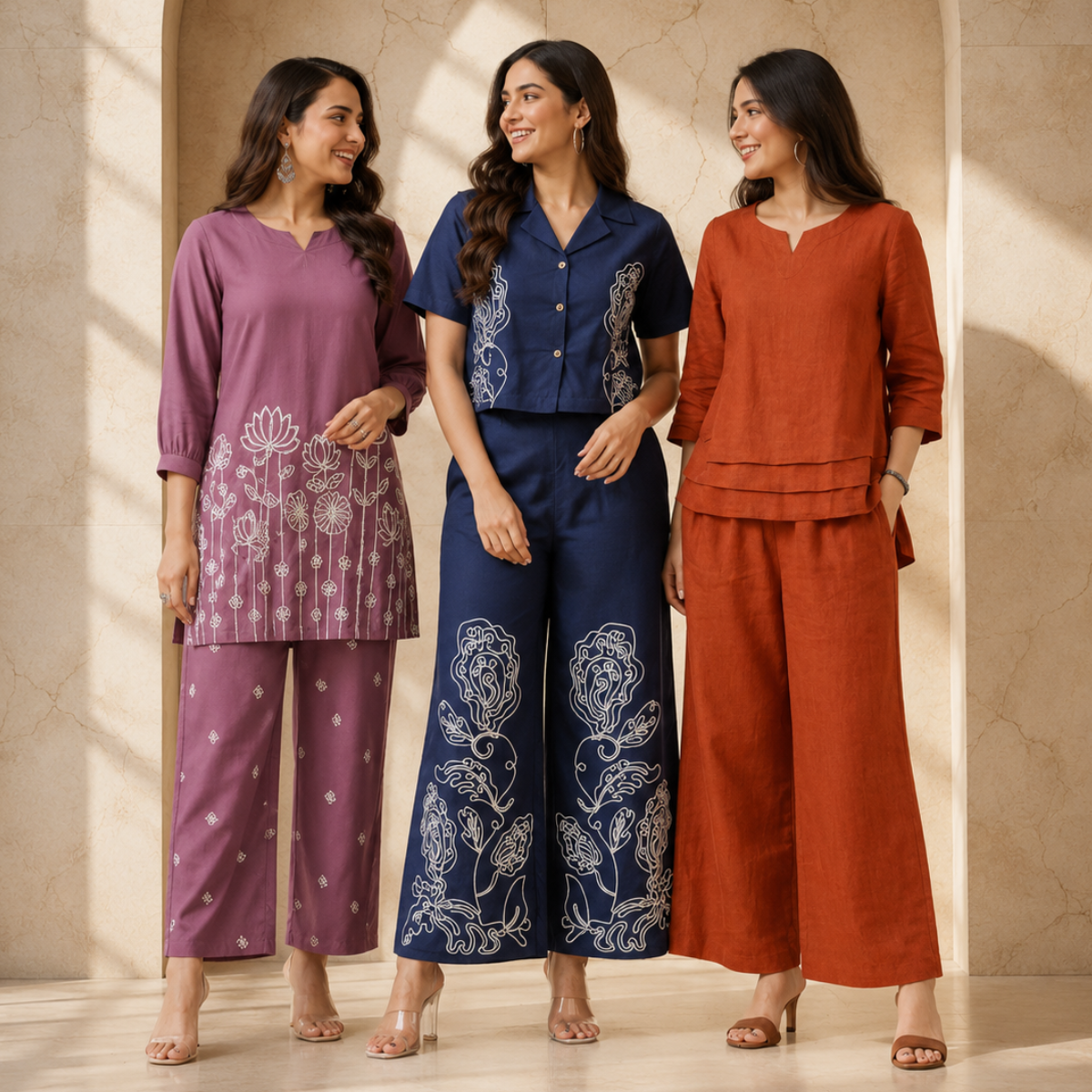 3 Women's Daily Wear Co-Ord Set ( D9 )