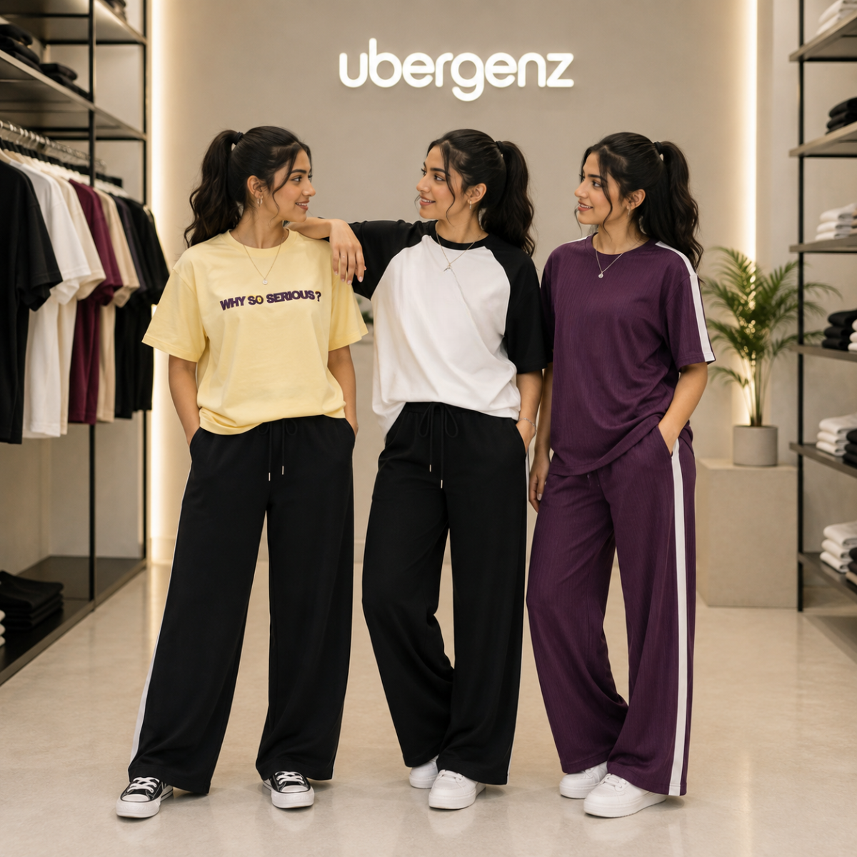 3 Women’s T-Shirt With Matching Trouser ( T7 )