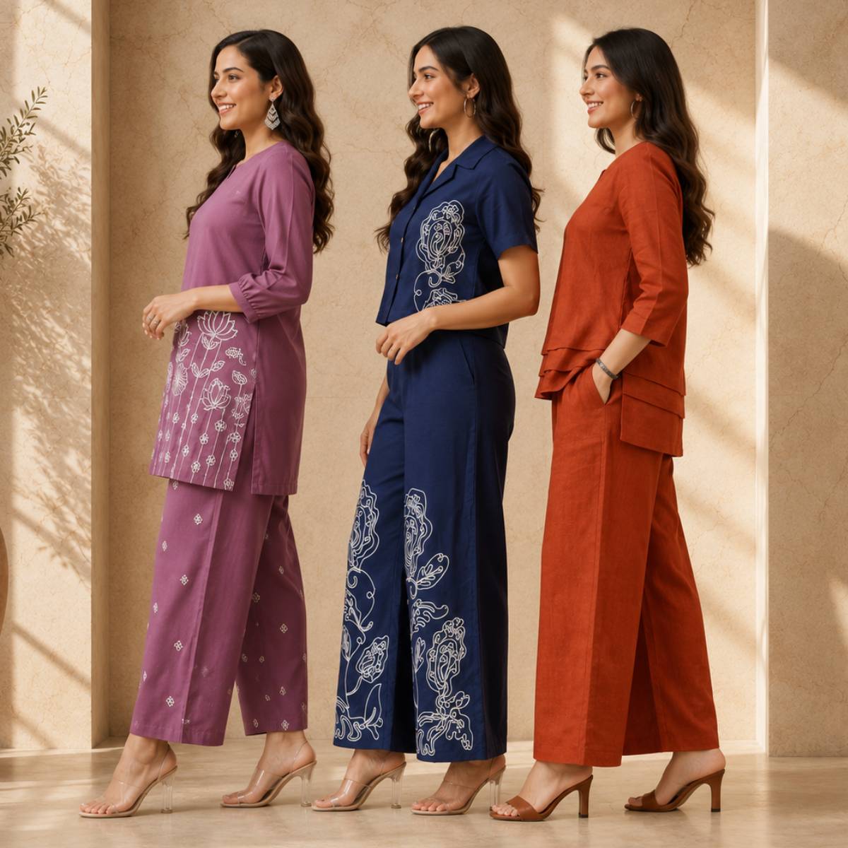 3 Women's Daily Wear Co-Ord Set ( D9 )
