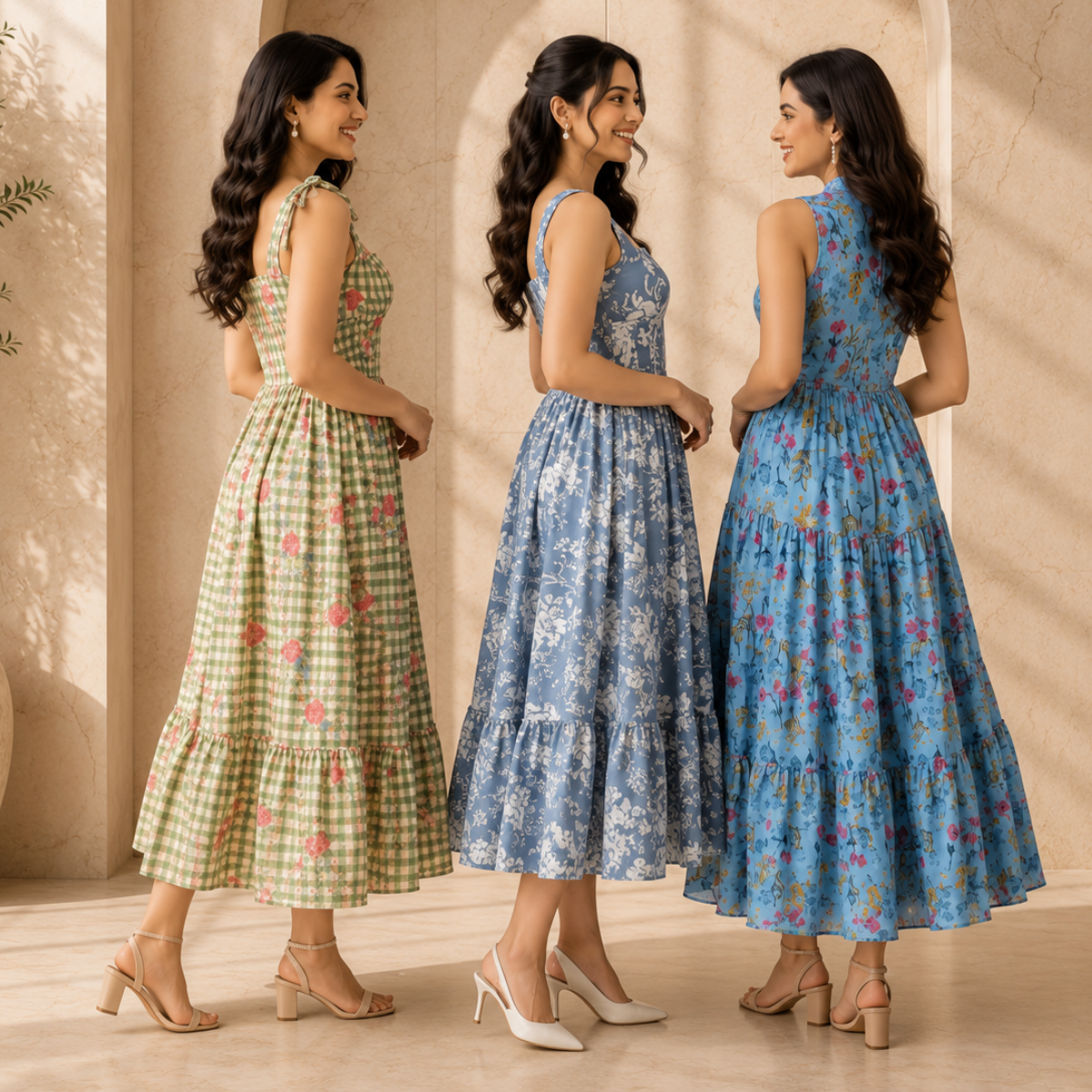 3 Women's Maxi Dress Collection | Everyday Style ( M9 )