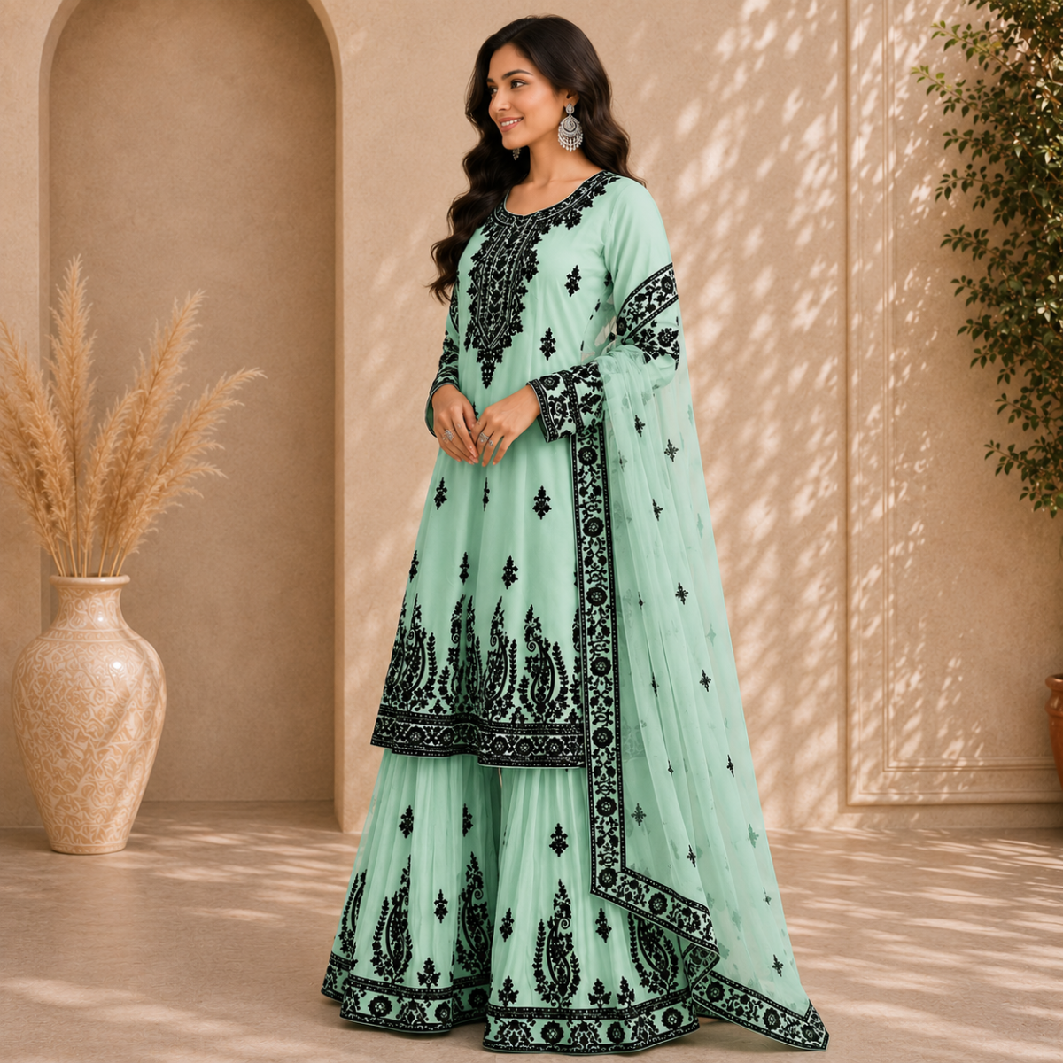 2 Combo Women’s Printed Kurta Sharara Sets | KS-2