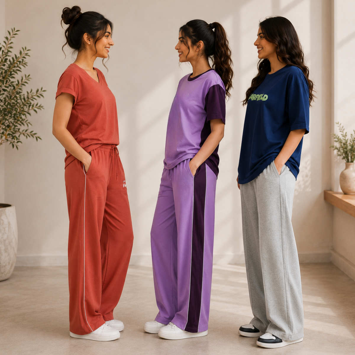 3 Women's T-Shirt with Trouser | Casual Wear ( T9 )