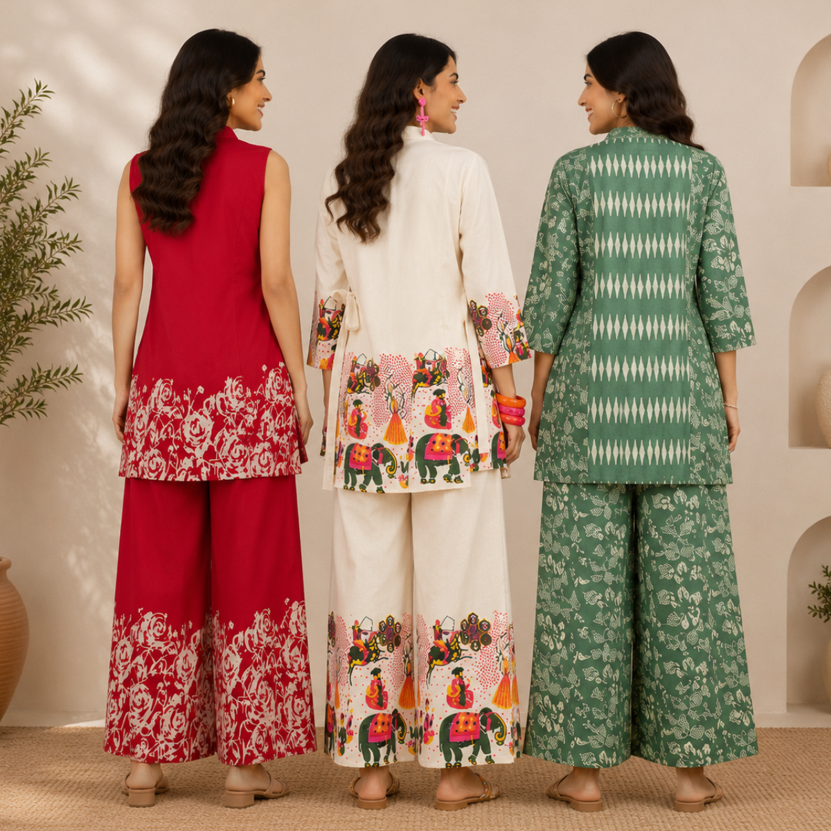 3 Women's Printed Co-Ord Set Collection ( P9 )