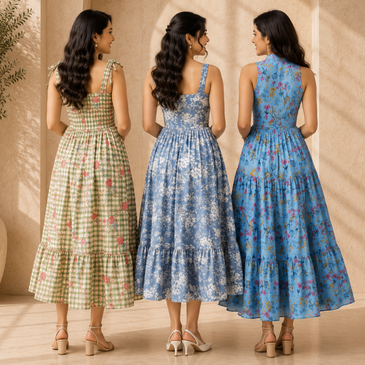 3 Women's Maxi Dress Collection | Everyday Style ( M9 )
