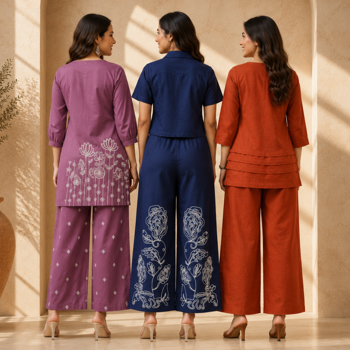 3 Women's Daily Wear Co-Ord Set ( D9 )