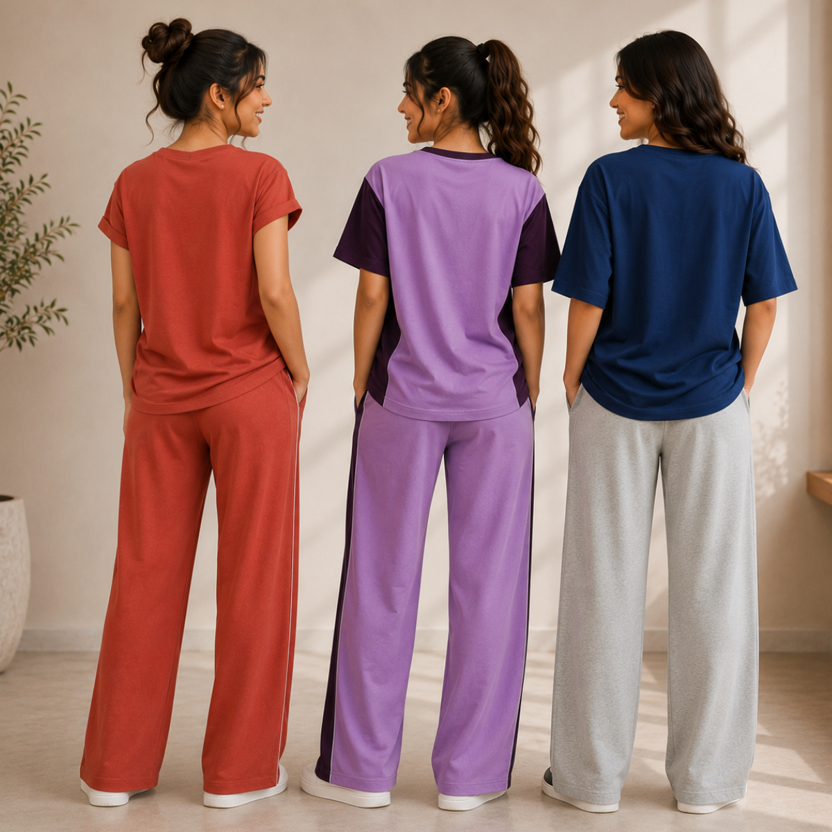 3 Women's T-Shirt with Trouser | Casual Wear ( T9 )