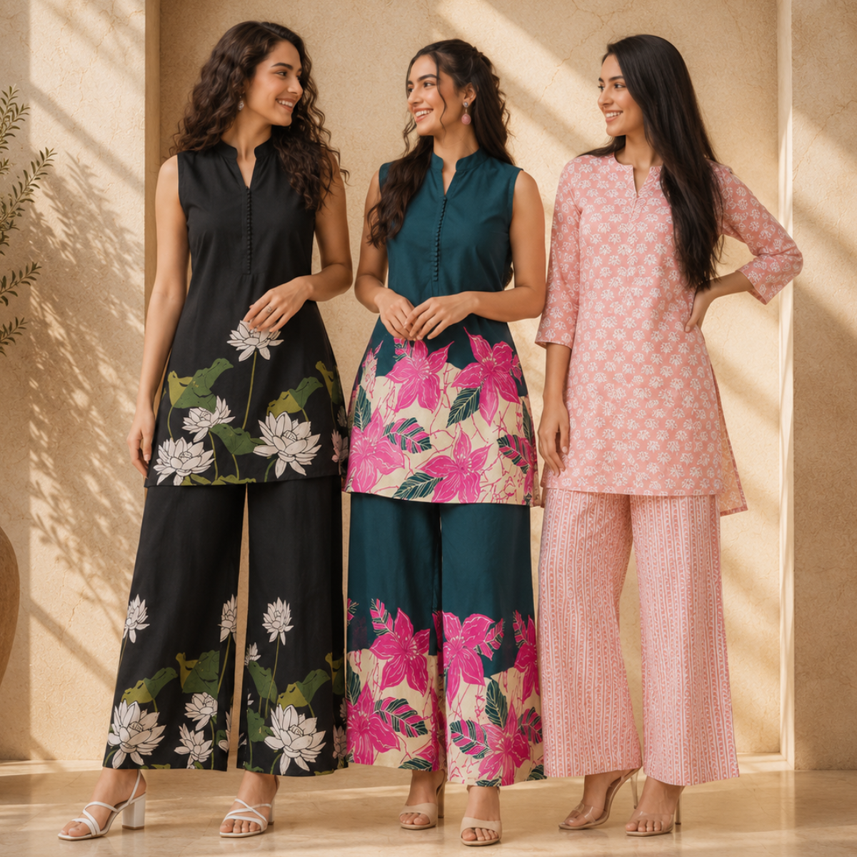 3 Women's Daily Wear Co-Ord Set ( D10 )