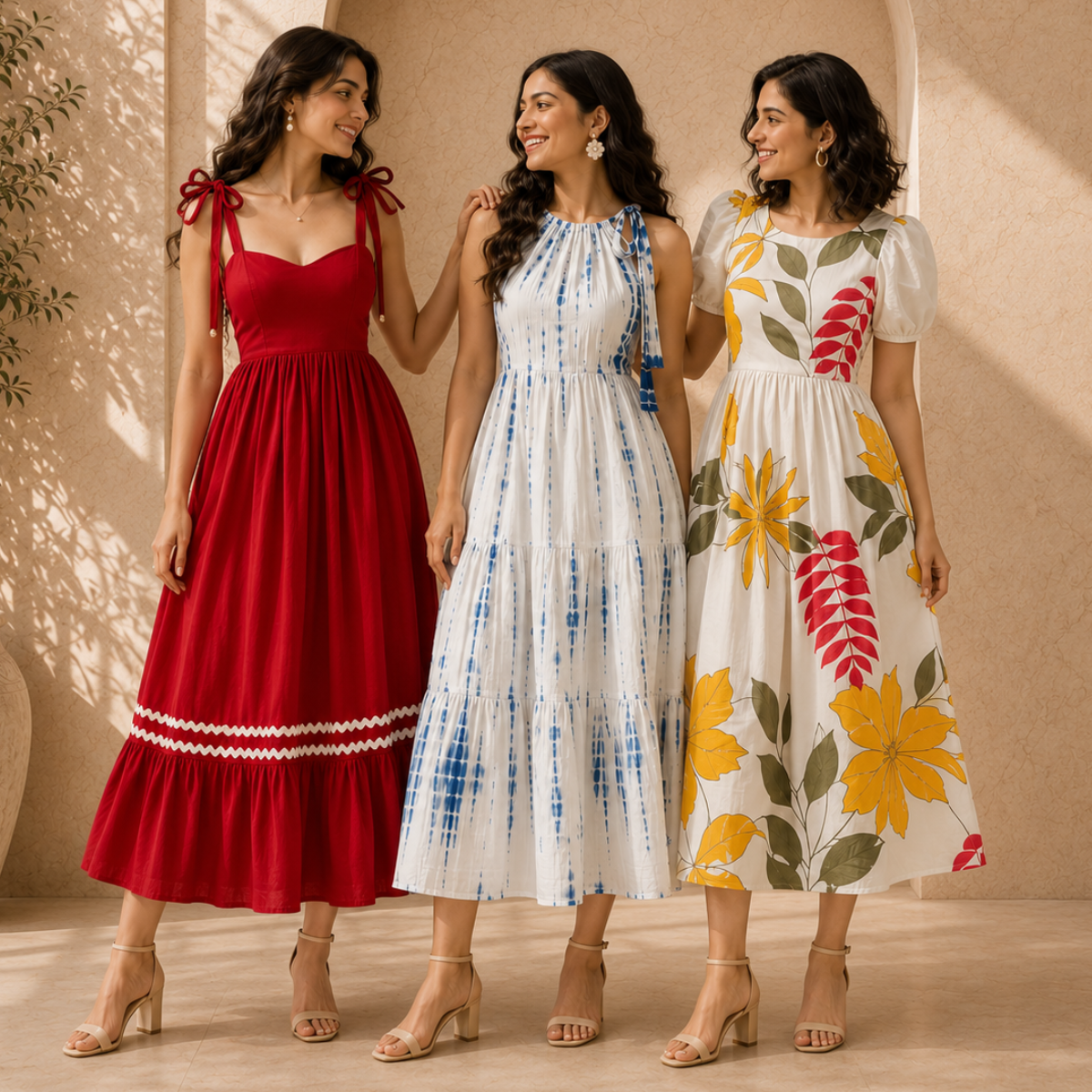 3 Women's Maxi Dress Collection | Everyday Style ( M10 )