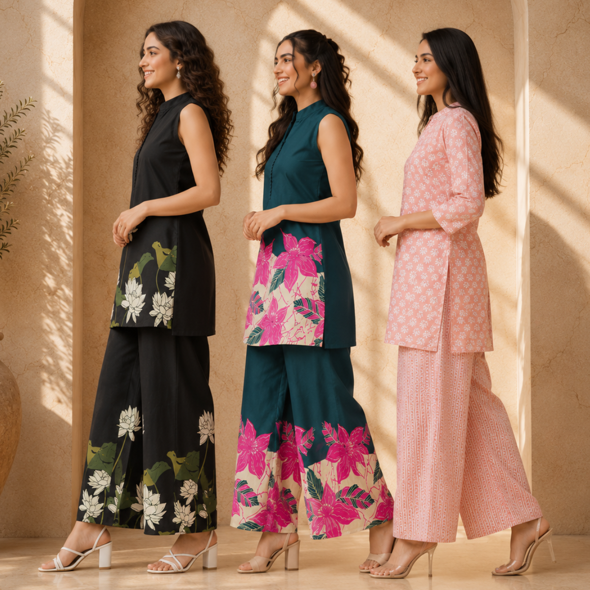 3 Women's Daily Wear Co-Ord Set ( D10 )