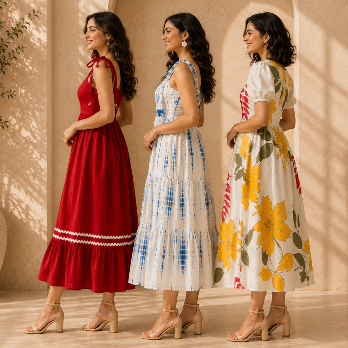 3 Women's Maxi Dress Collection | Everyday Style ( M10 )