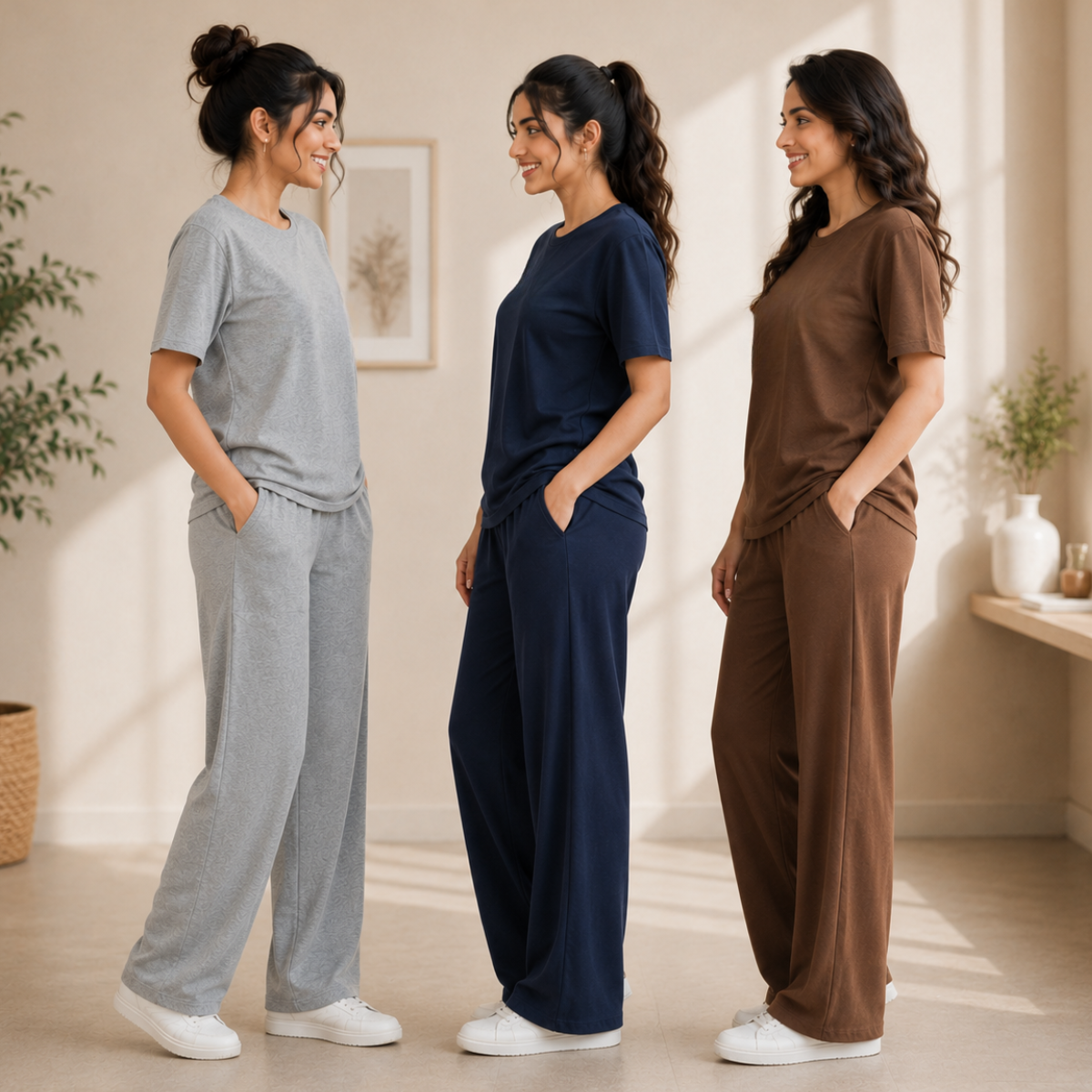 3 Women's T-Shirt with Trouser | Casual Wear ( T10 )