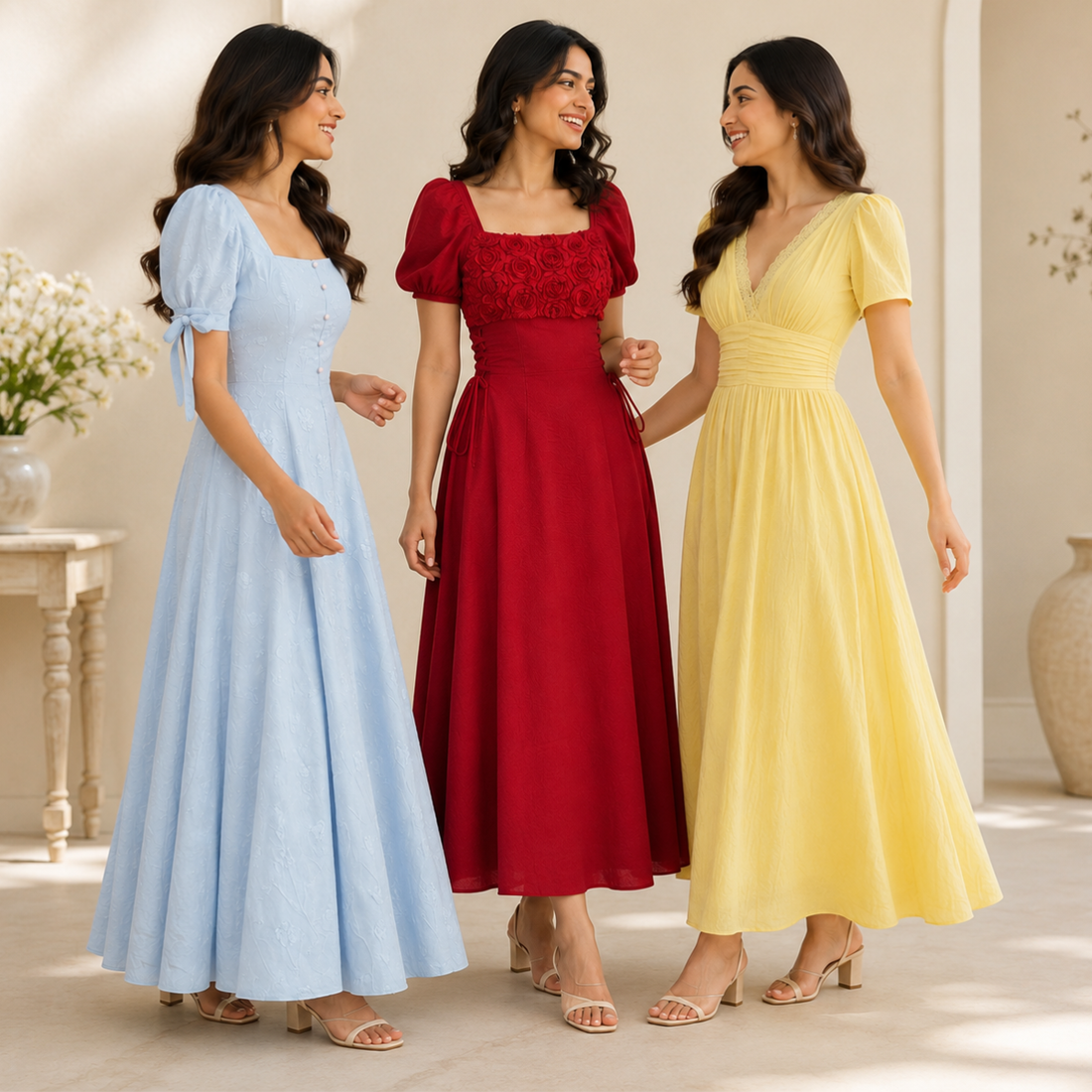 3 Women's Long Maxi Dress ( D1 )