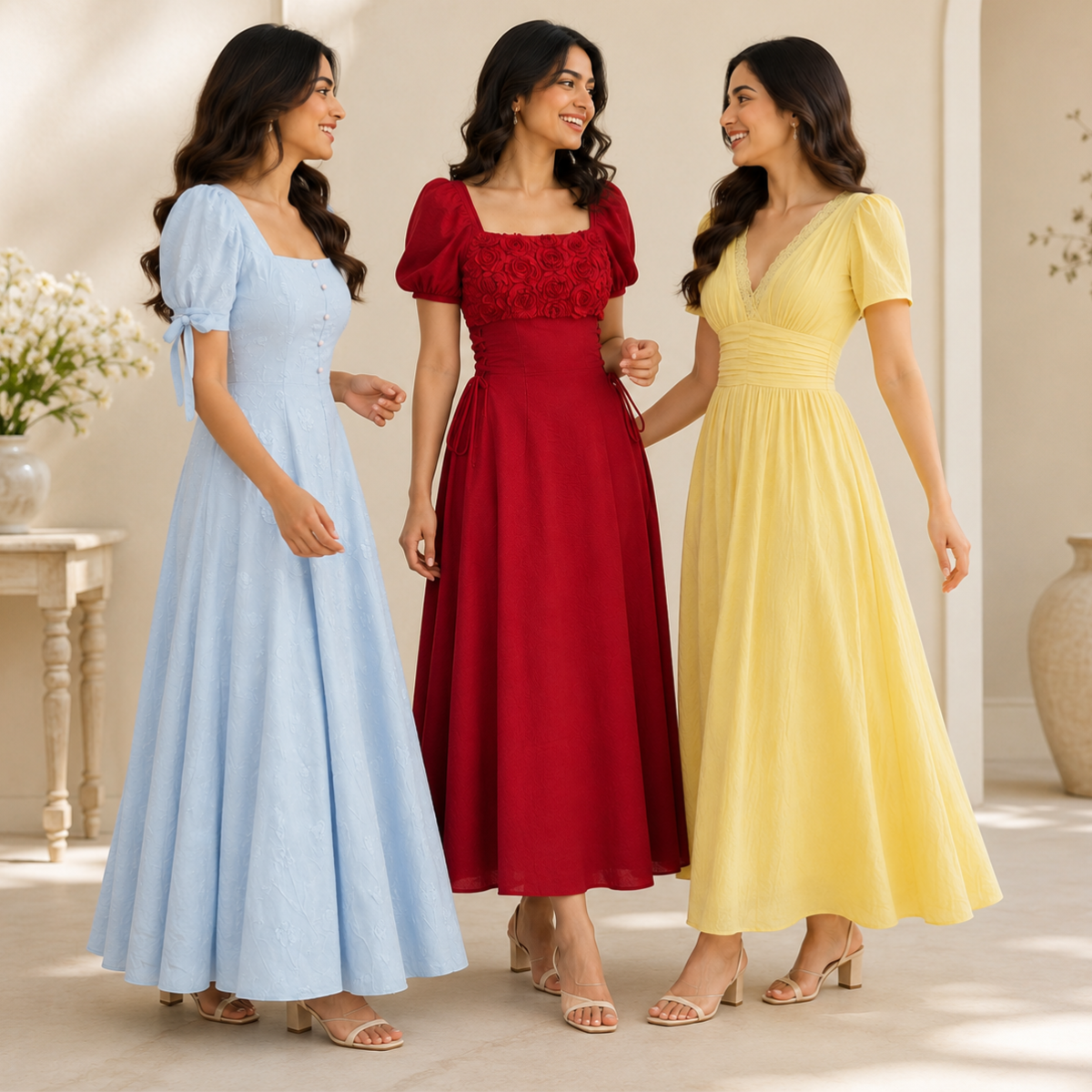 3 Women's Long Maxi Dress ( D1 )