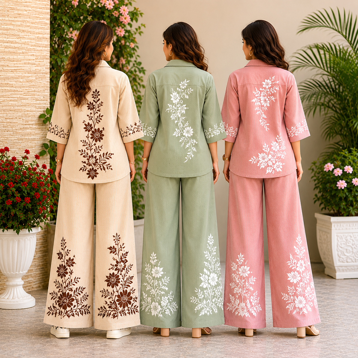 3 Cotton Co-ord Sets | Top + Bottom | 3CS_71