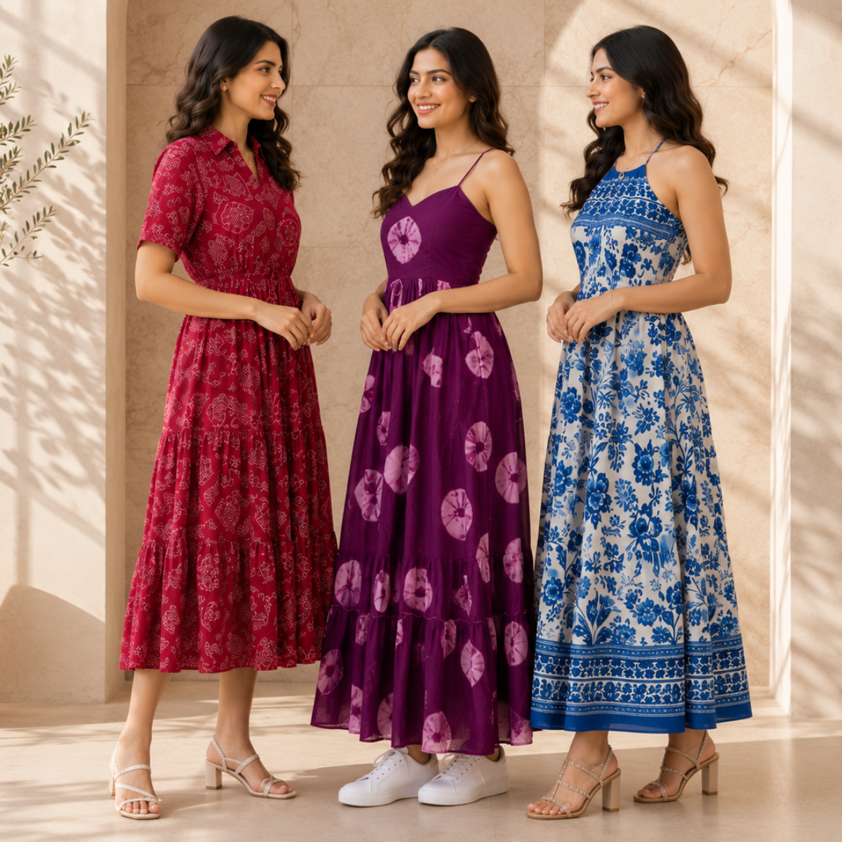 3 Women's Maxi Dress Collection | Everyday Style ( M1 )
