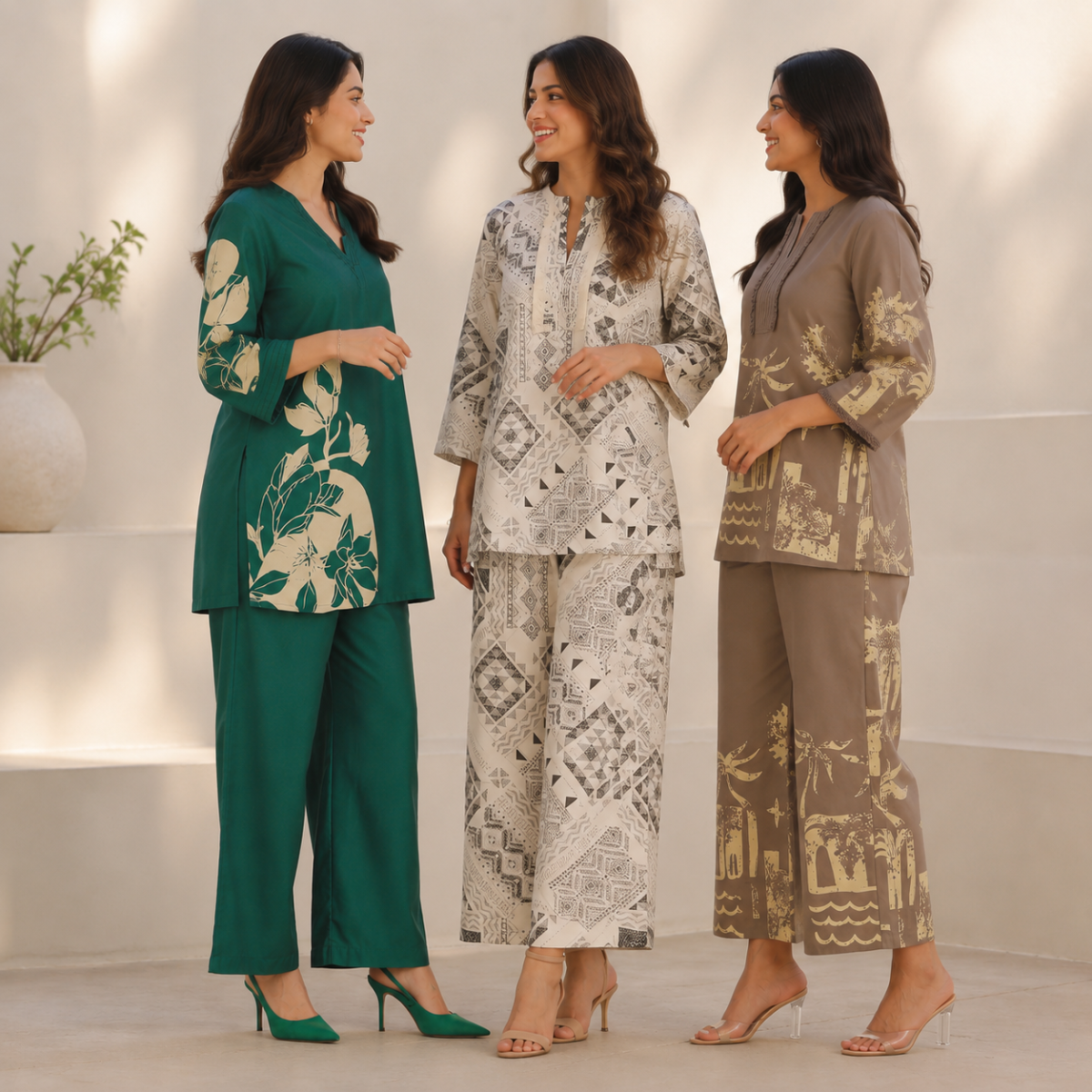 3 Women's Printed Co-Ord Set Collection ( P1 )