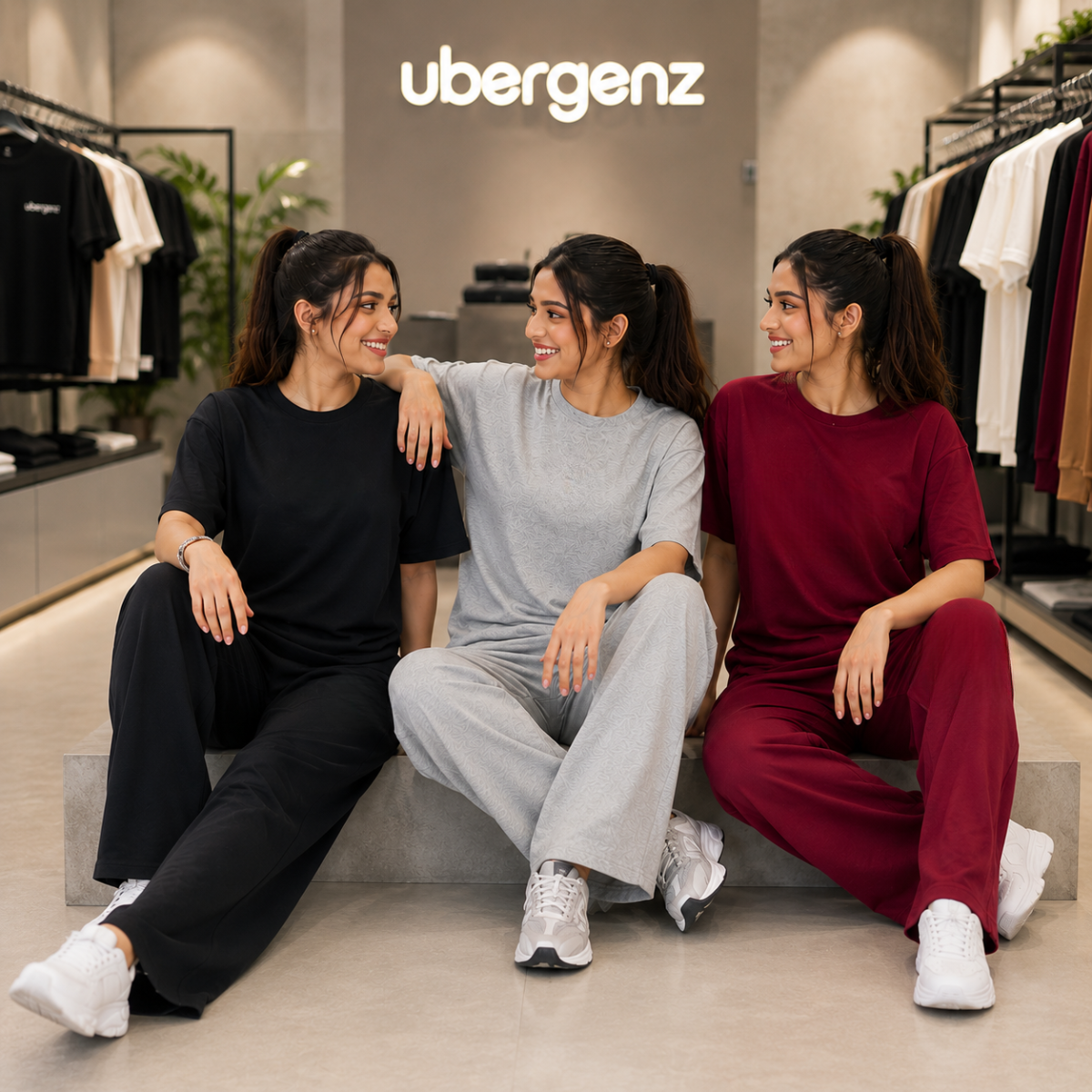 3 Women’s T-Shirt With Matching Trouser ( T1 )