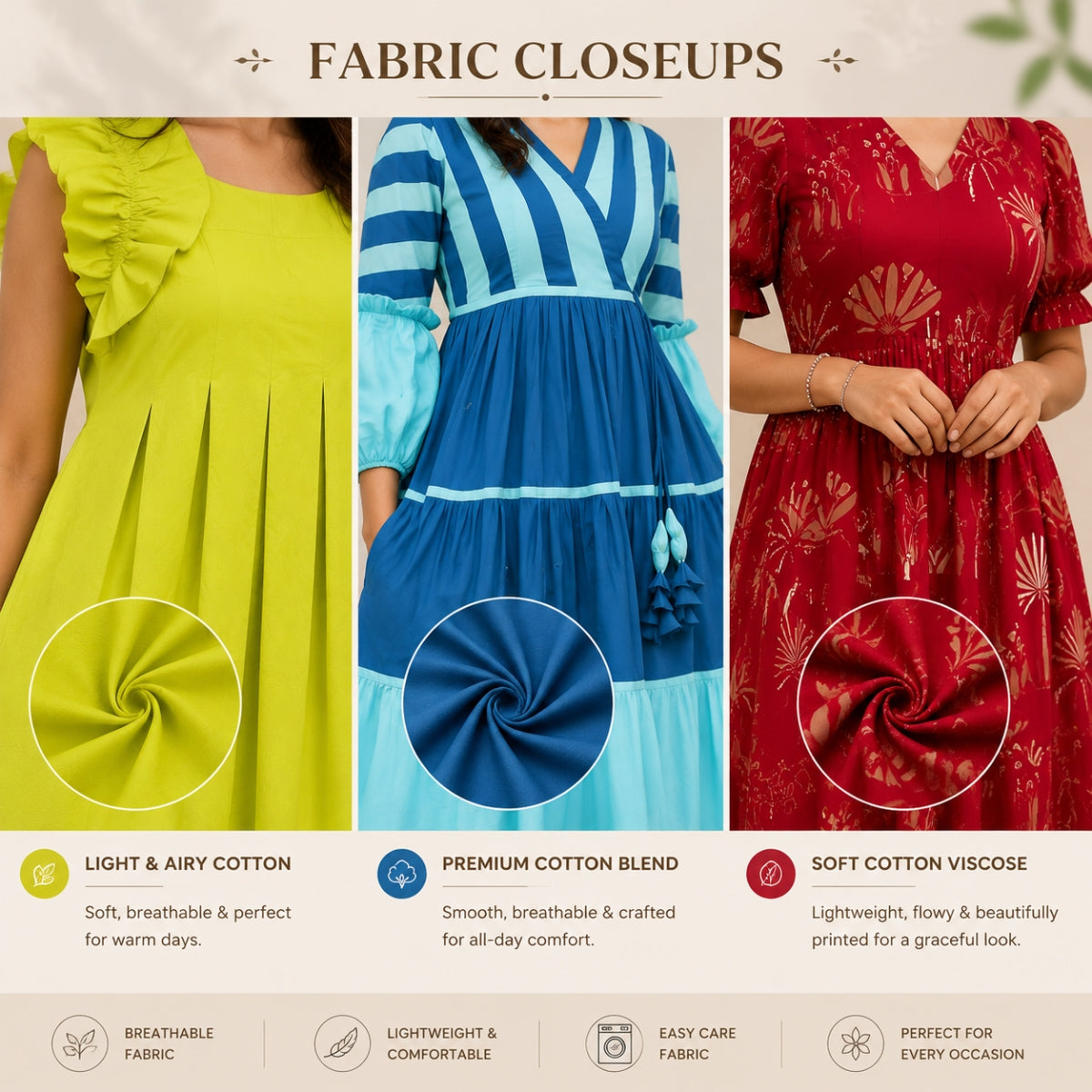 3 Pack Maxi Dress Combo | Trendy Long Dresses with FREE Black Palazzo | MD-01