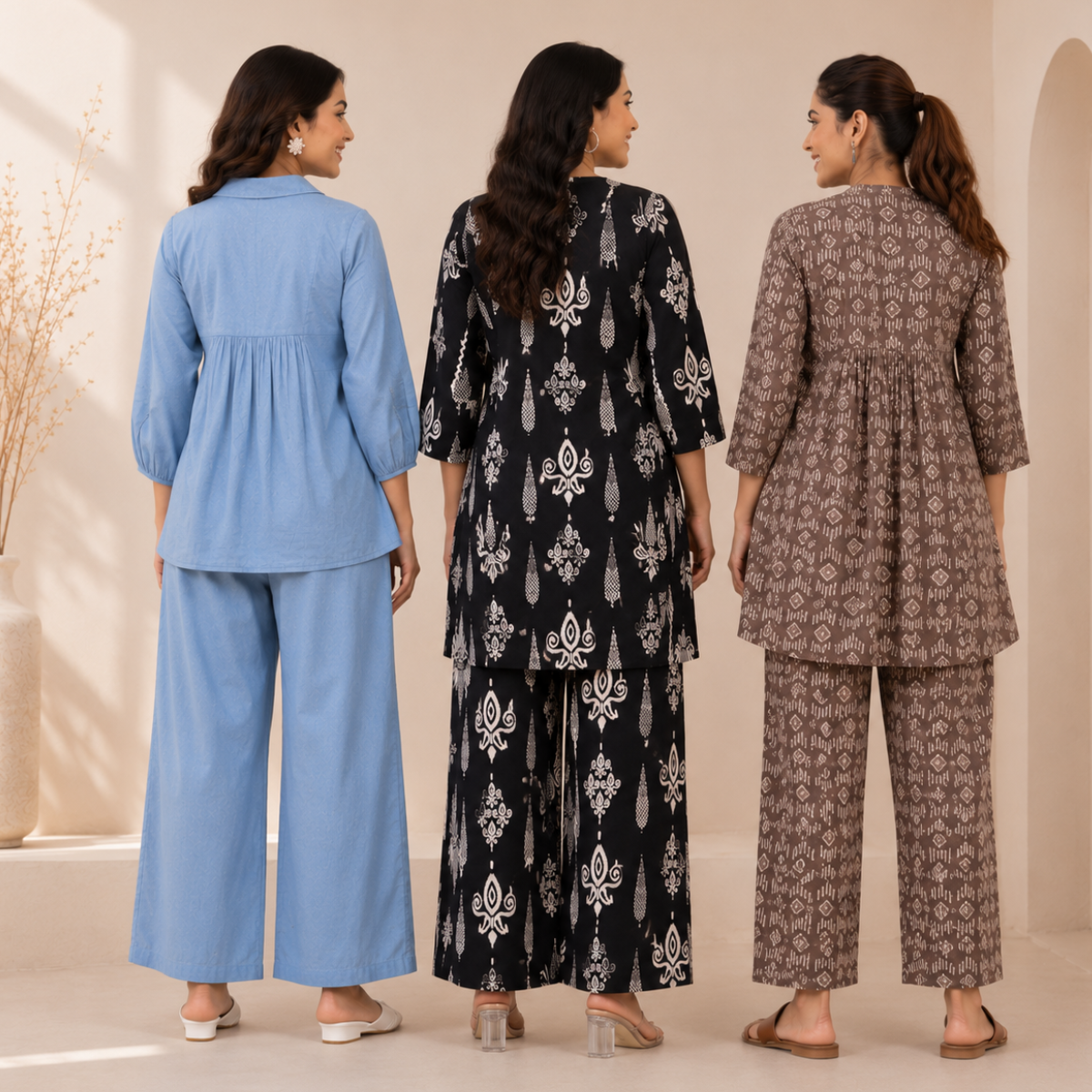 3 Women's Printed Co-Ord Set Collection ( P10 )