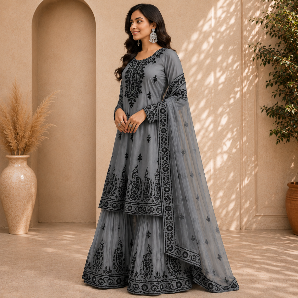 2 Combo Women’s Printed Kurta Sharara Sets | KS-1