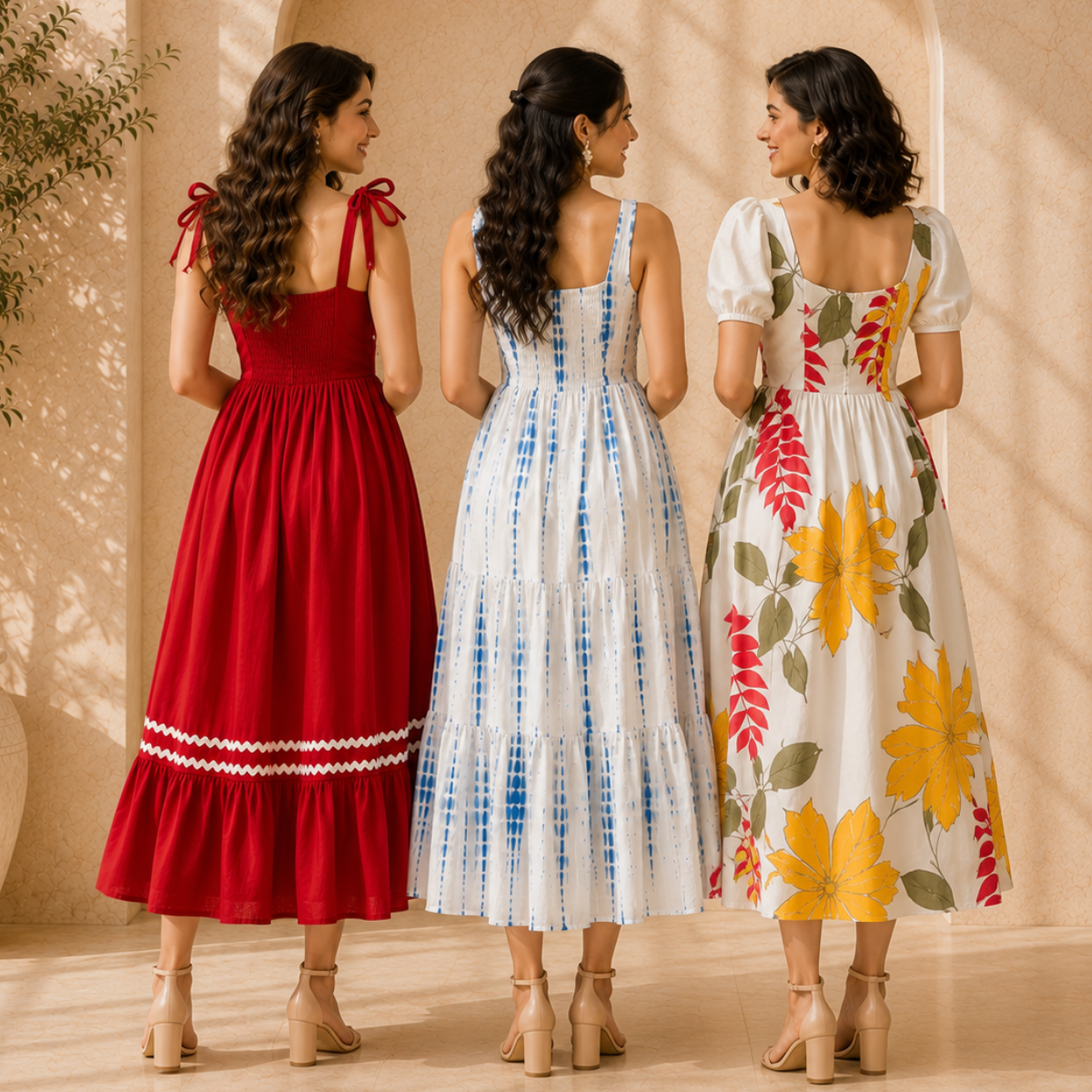 3 Women's Maxi Dress Collection | Everyday Style ( M10 )