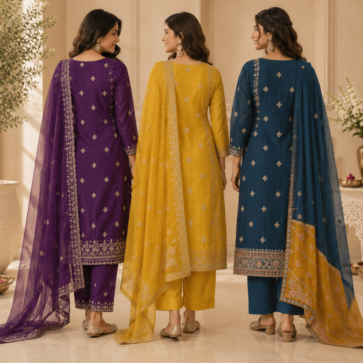 3 Women's Kurta Set with Dupatta | Comfortable Fit ( KS8 )