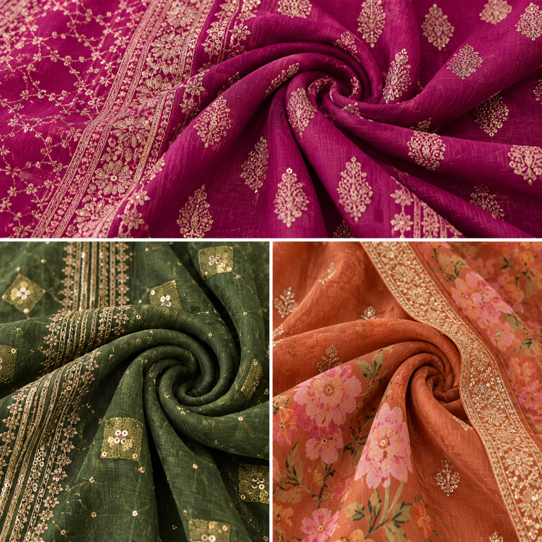 3 Stylish Ethnic Kurta Sets With Dupatta | KS-9