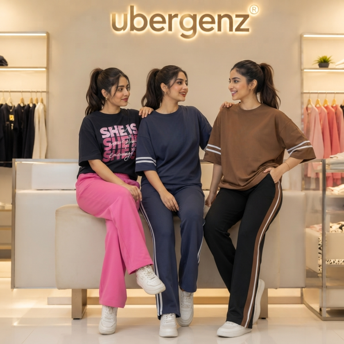 3 Women’s T-Shirt With Matching Trouser ( T10 )