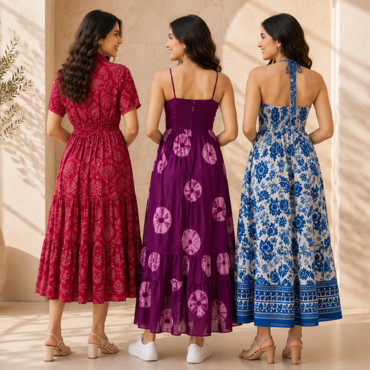 3 Women's Maxi Dress Collection | Everyday Style ( M1 )