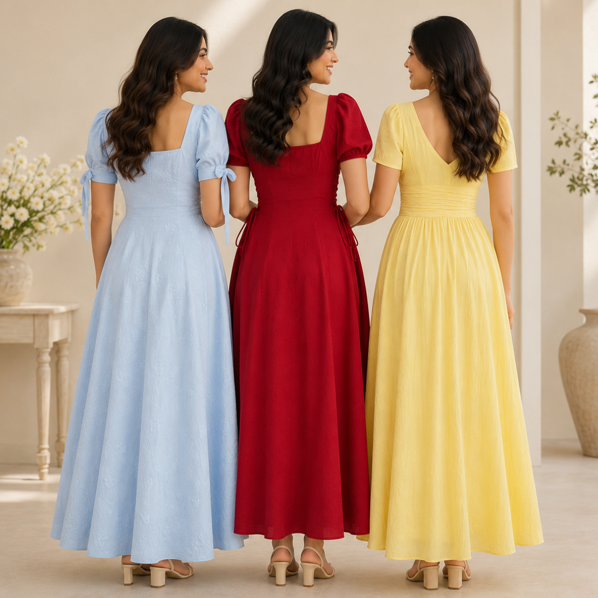 3 Women's Long Maxi Dress ( D1 )