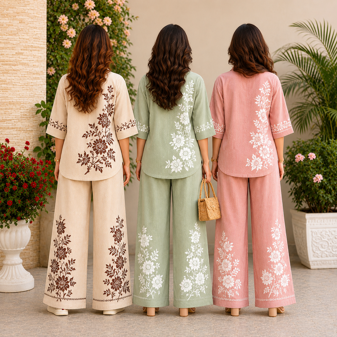 3 Cotton Co-ord Sets | Top + Bottom | 3CS_71