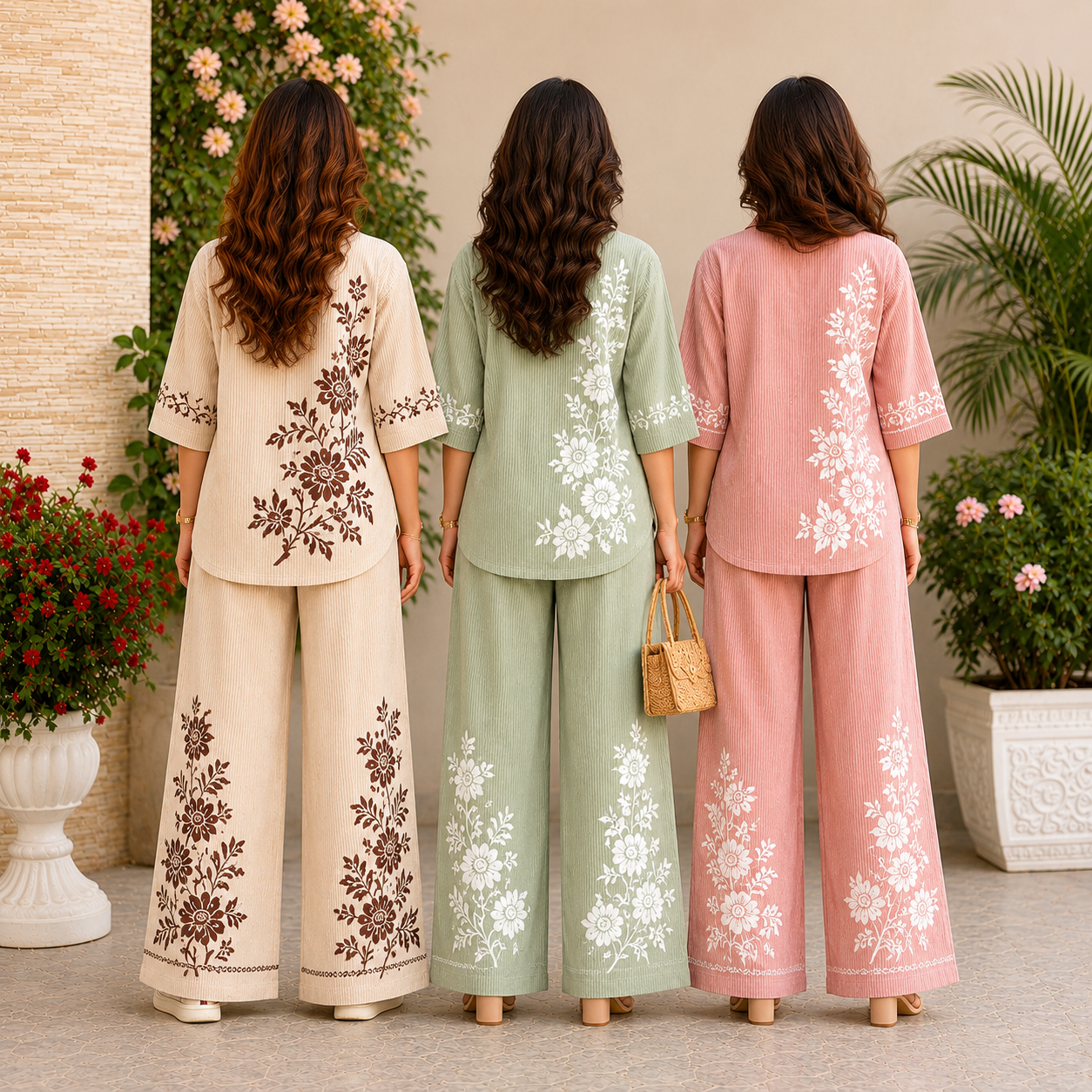 3 Cotton Co-ord Sets | Top + Bottom | 3CS_71