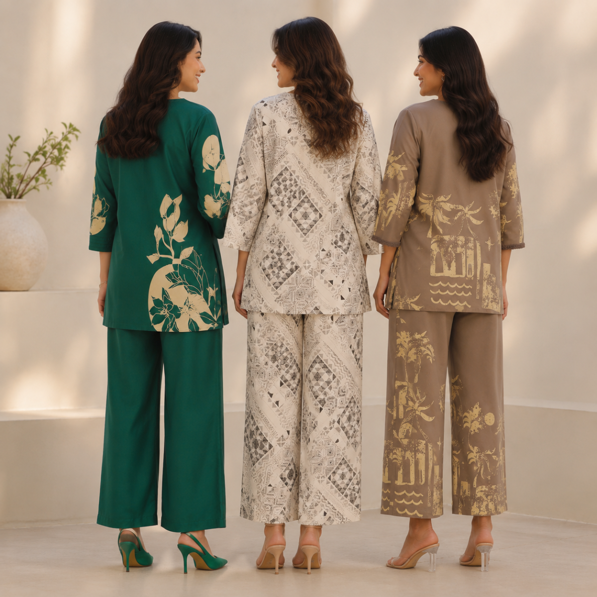 3 Women's Printed Co-Ord Set Collection ( P1 )