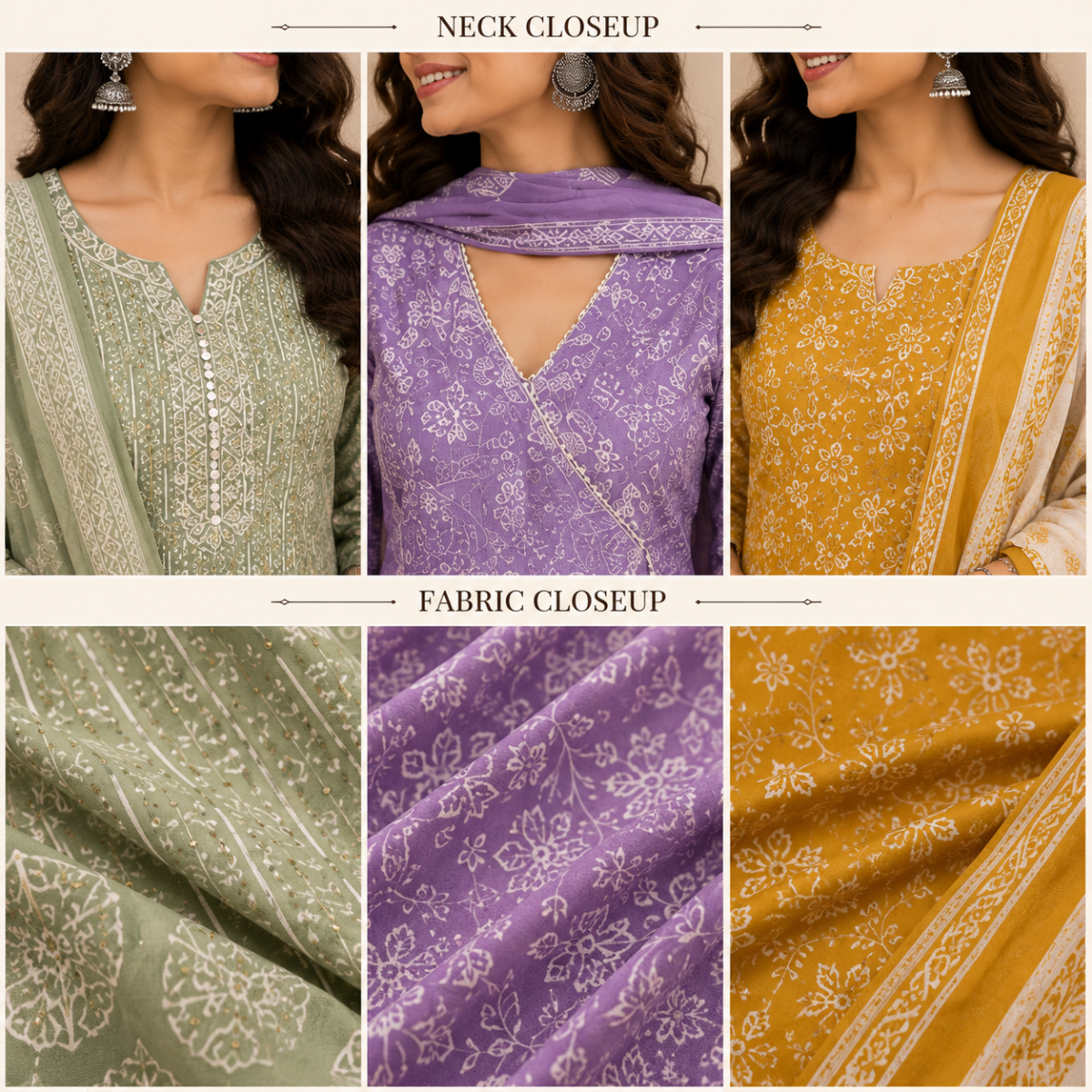 3 Women's Kurta Set with Dupatta | Comfortable Fit ( KS10 )