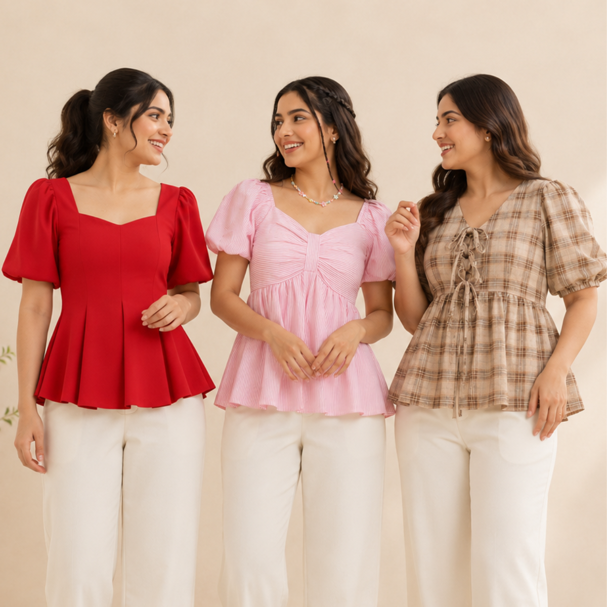 3 Women's Casual Western Tops ( CW-2 )