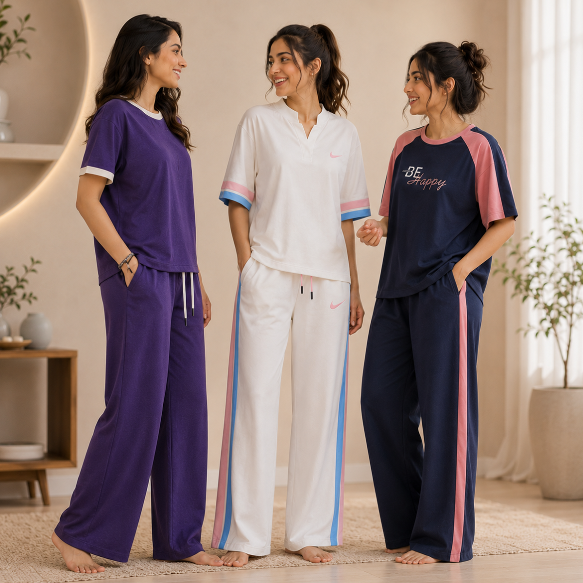 3 Women's T-Shirt with Trouser | Casual Wear ( T2 )