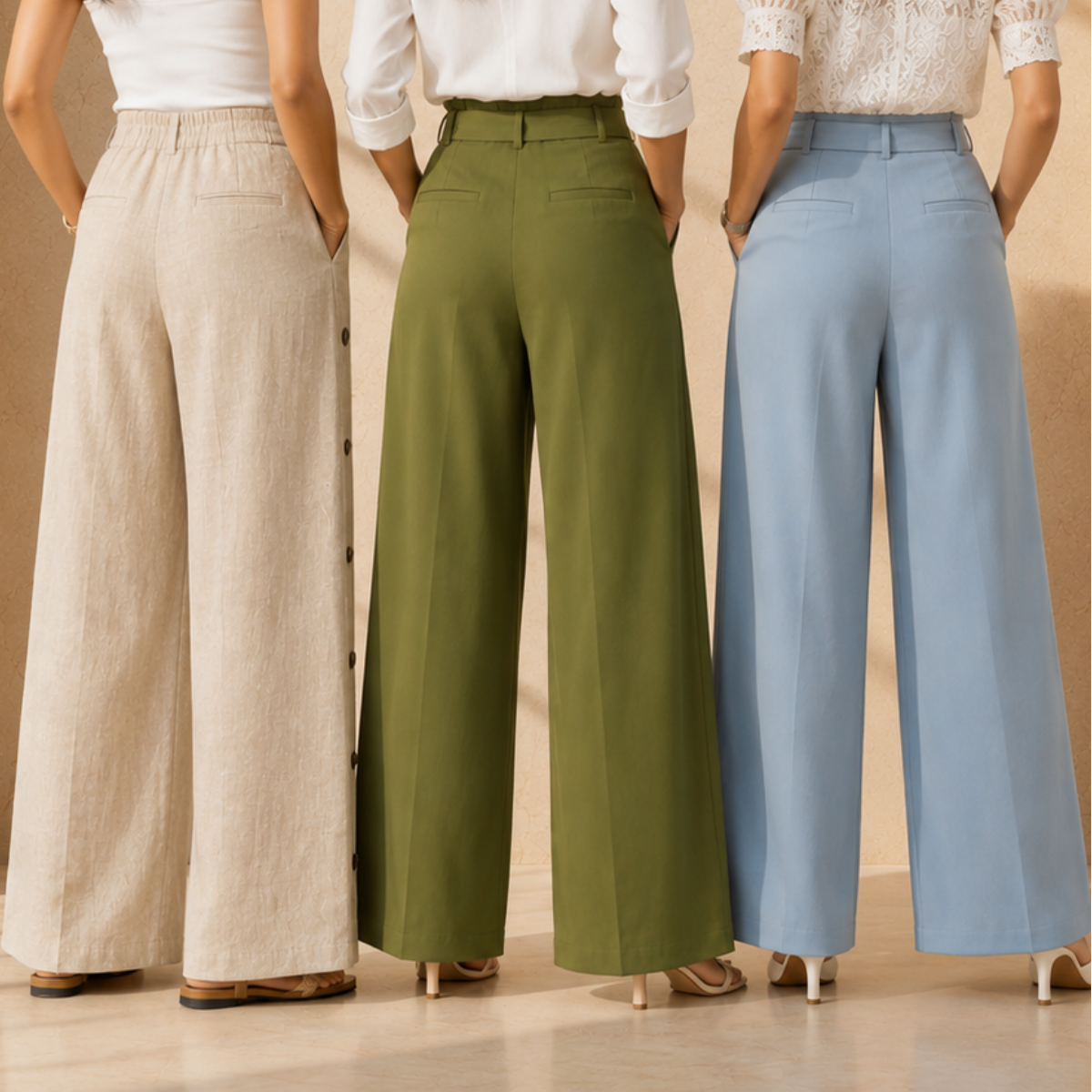 3 Women's High Waist Trousers ( T2 )