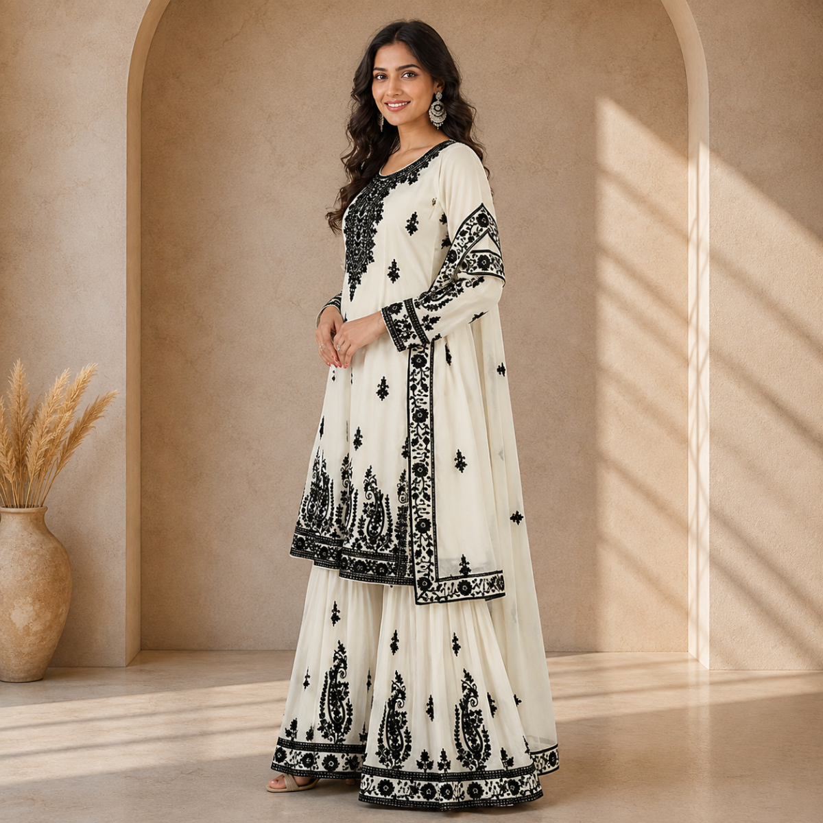 2 Combo Women’s Printed Kurta Sharara Sets | KS-2
