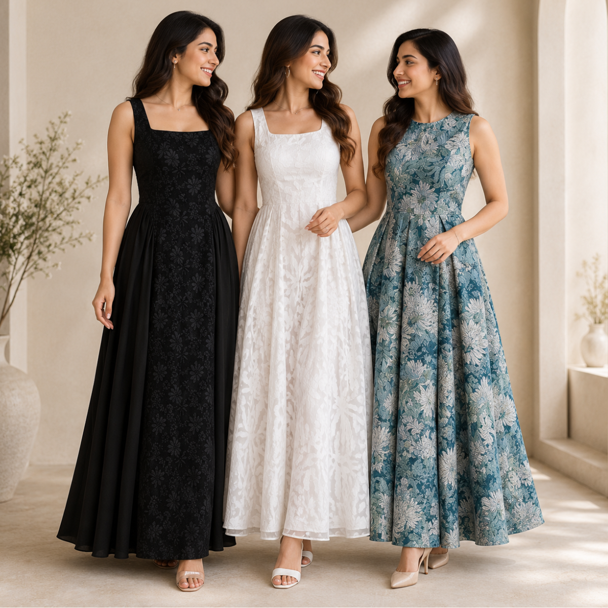 3 Women's Long Maxi Dress ( D3 )